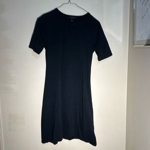 J. Crew black cotton crewneck, short sleeved, a-line T-shirt dress, size XS